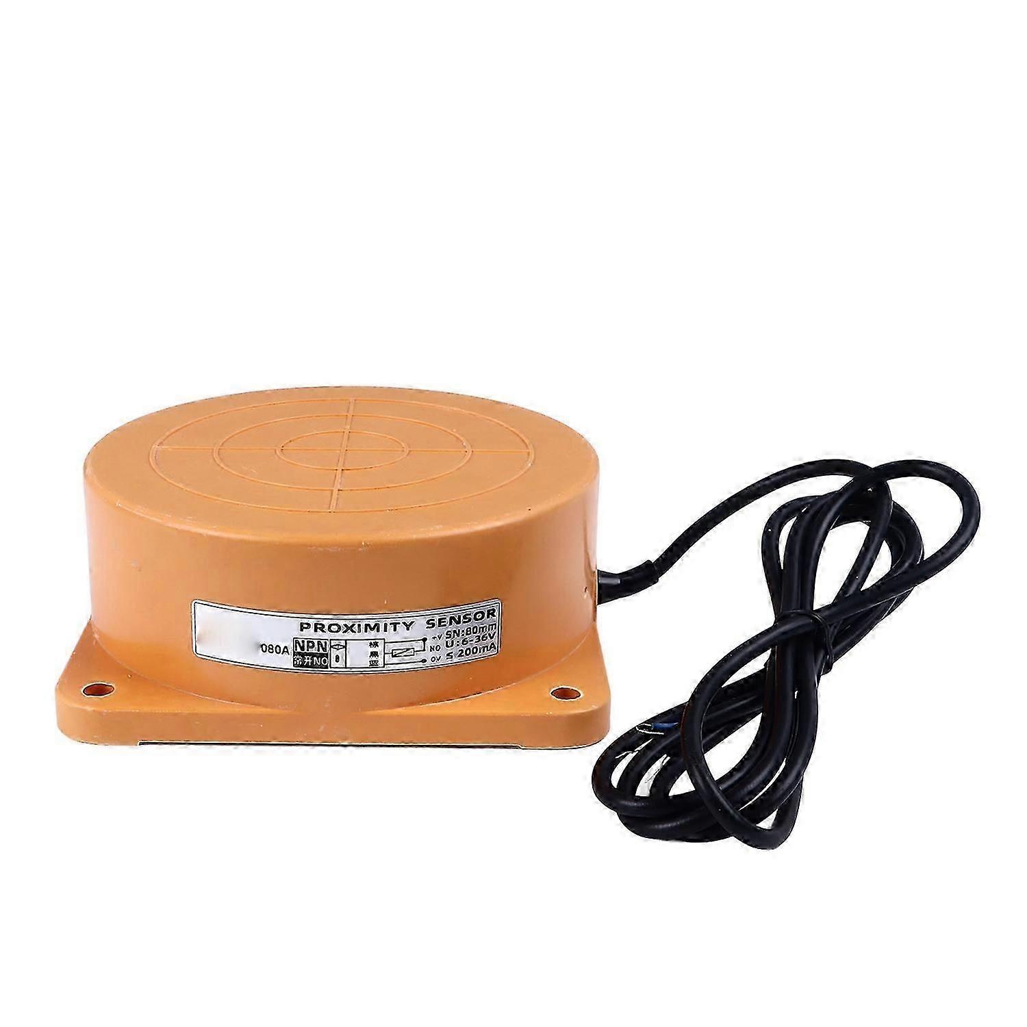 Inductive Proximity Sensor NPN 3 Wire Normally Open Metal Sensing Proximity Switch 80mm Detection Di