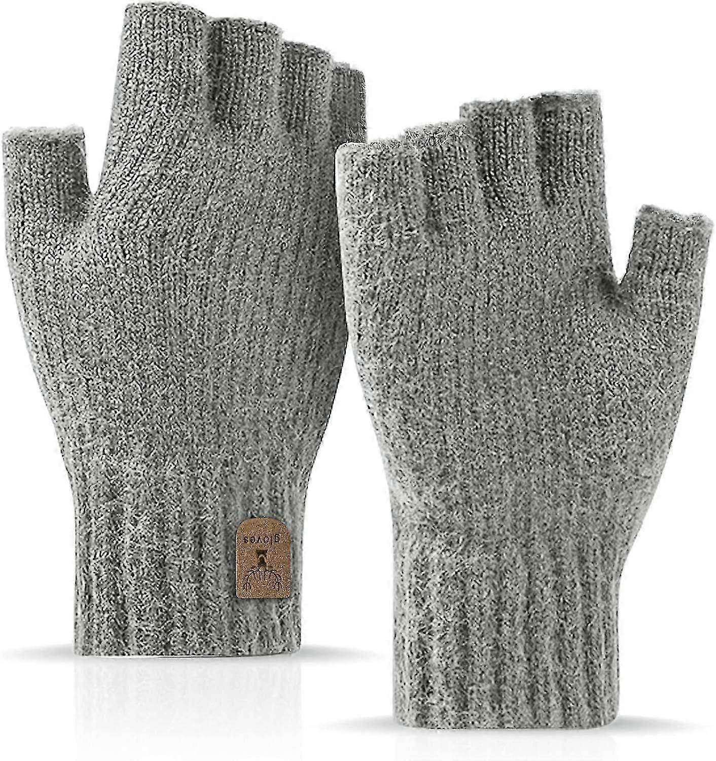 Fingerless Gloves - Half Finger Gloves for Winter Warmth Suitable for Working
