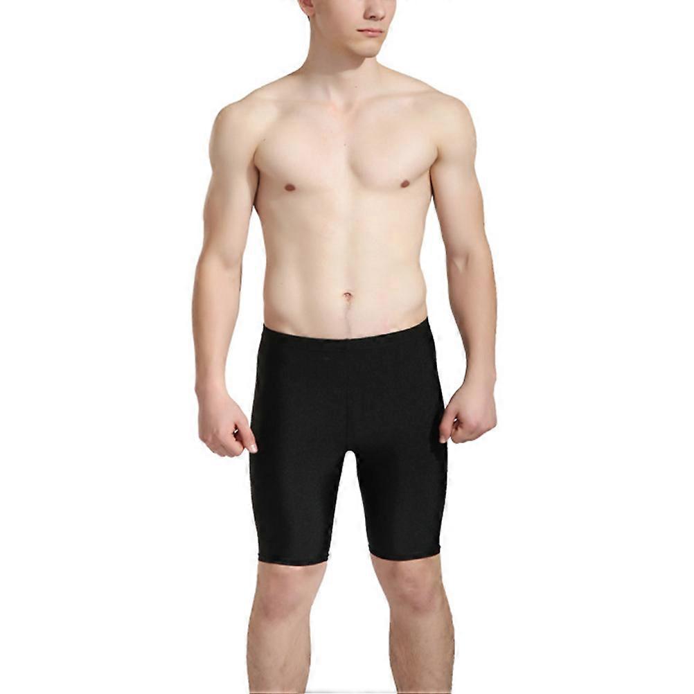 Mens Swim Trunks Black Nylon Compression Shorts Athletic Tights 3XL Quick-Drying Moisture Wicking 1Pack