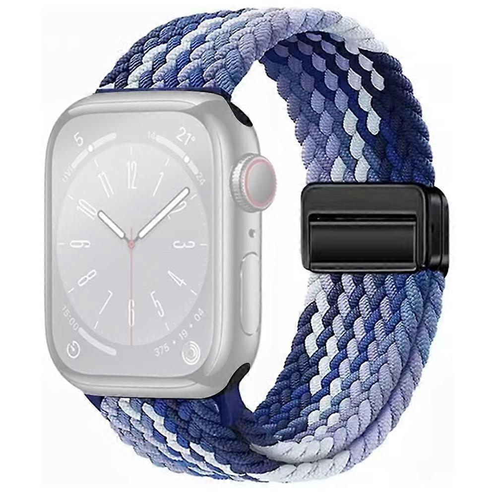 سوار ساعة متوافق مع Apple Watch Series 10 Ultra 9 8 7 SE 6 5 4 3 2 1 46 مم 49 مم 45 مم 44 مم 42 مم مشبك مغناطيسي مضفر نايلون