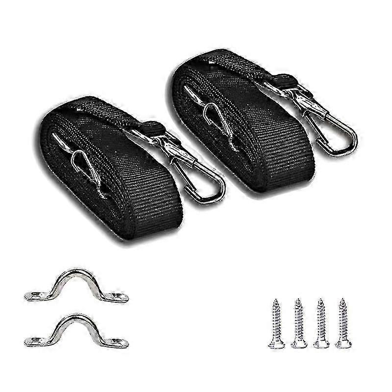 Adjustable Marine Awning Straps with Loops and Corrosion Resistant Snap Hooks
