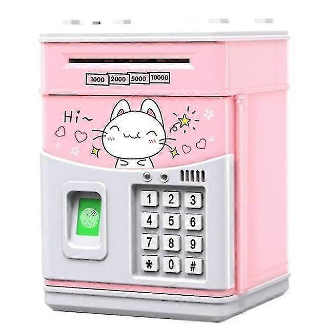 Fingerprint Sensor, Piggy Bank for Kids, Cartoon Style Password Container, Automatic Money Dispenser, Innovative Gift Toy Idea