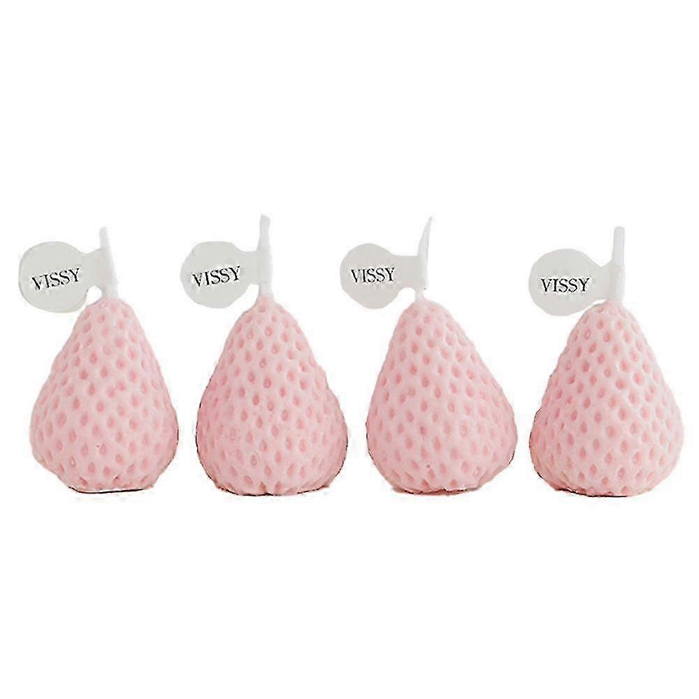 Jordgubbe doftljus sojavax födelsedagspresent rött ljus