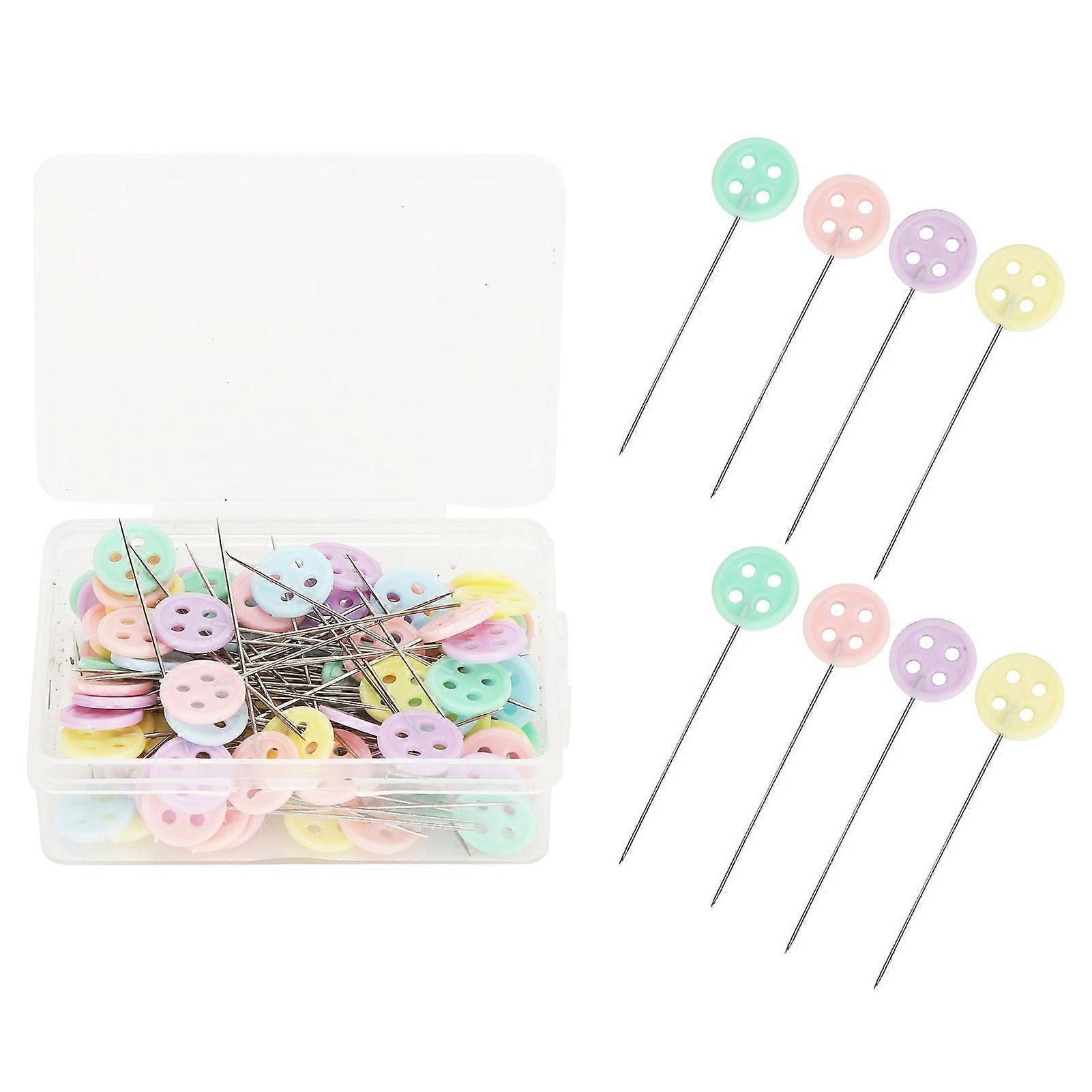 2025 Latest Model 100pcs Button Butterfly Bow Tie Head Sewing Pins Flat Head
