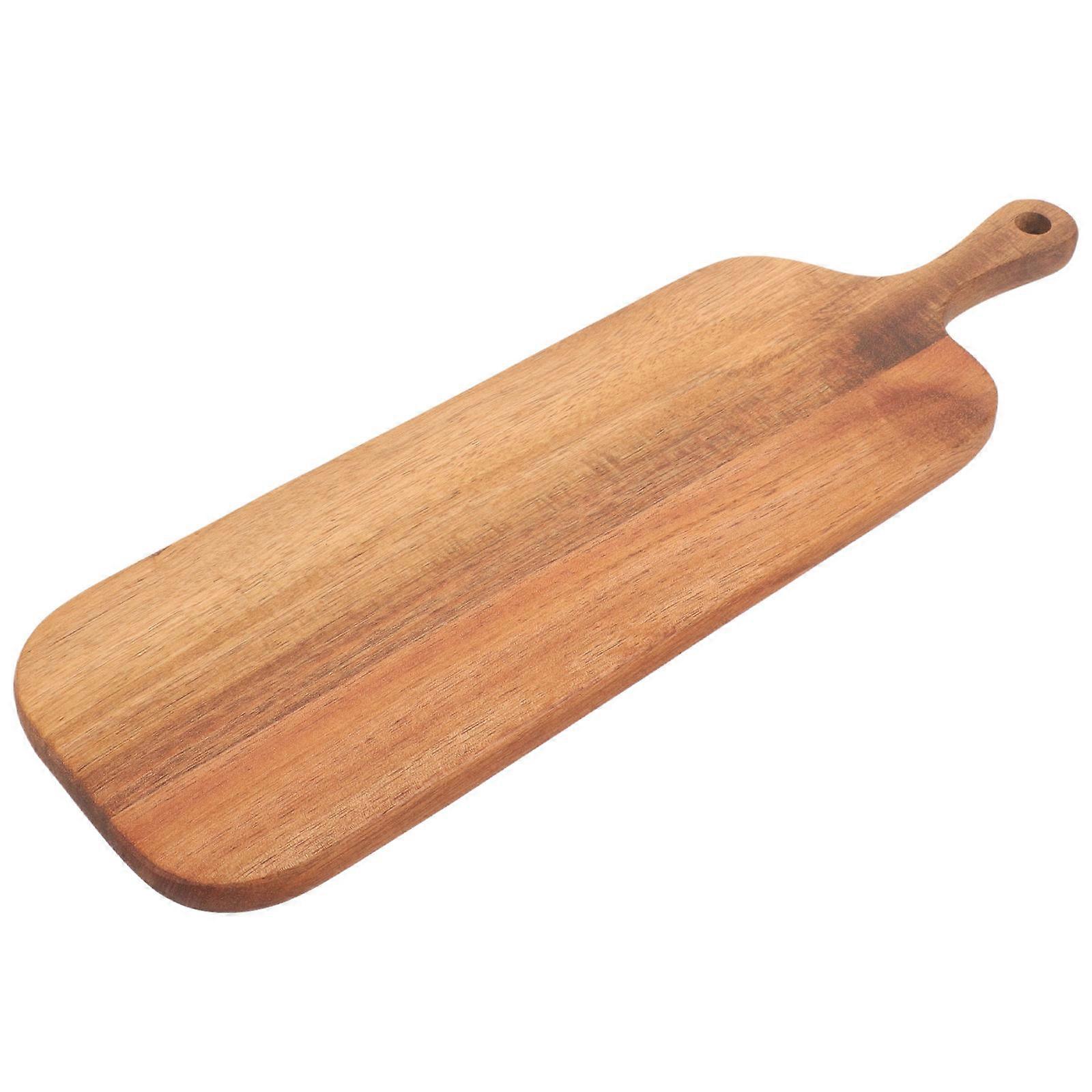 Compact Acacia Wood Serving Board with Handle – Cutting Board for Kitchen, Charcuterie & Restaurant Use – Easy to Clean