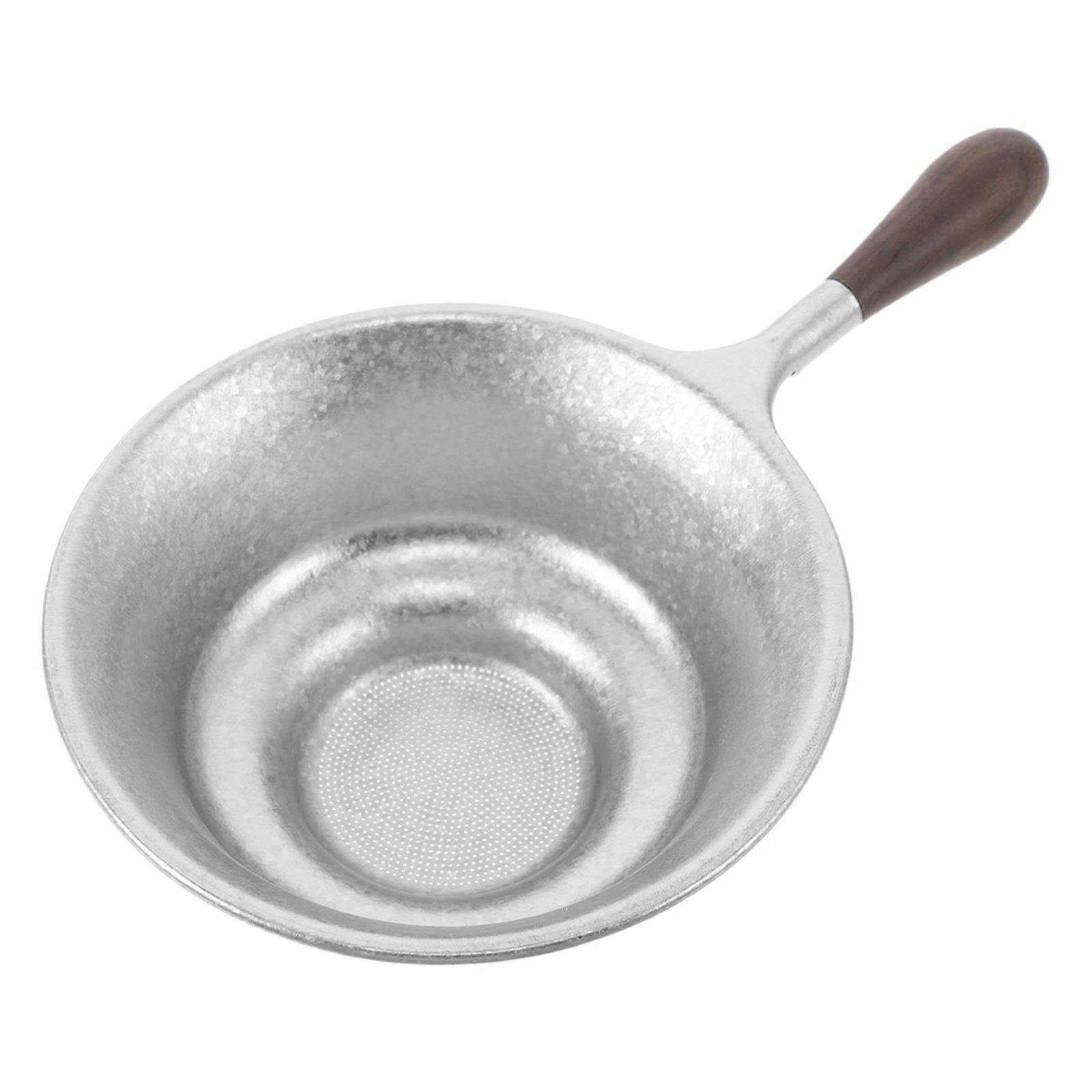 Titanium Herbal Tea Filter with Ergonomic Handle, Reusable Strainer for Home and Kitchen Use