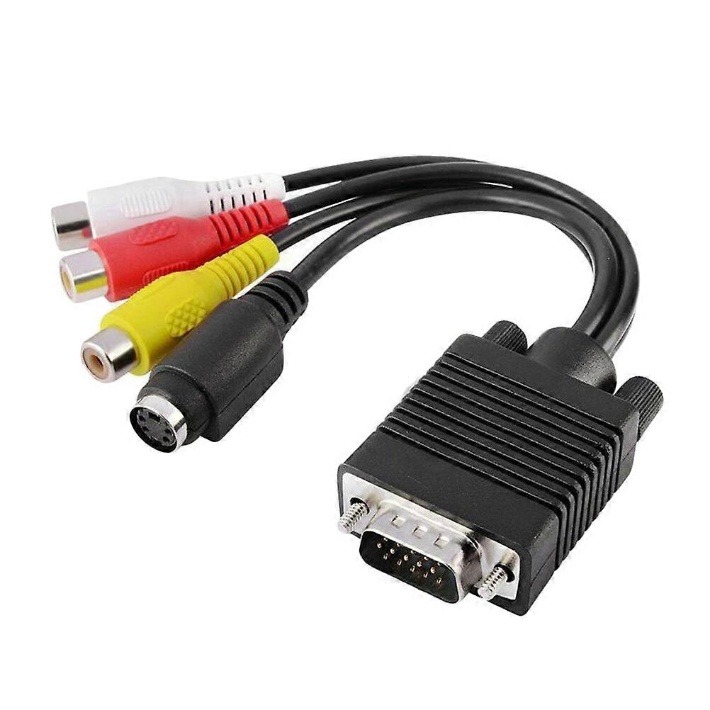Projector Adapter Cable Laptop PC Conversion Cable for Connecting Devices Black Copper Material 19*5.5cm 1Pcs