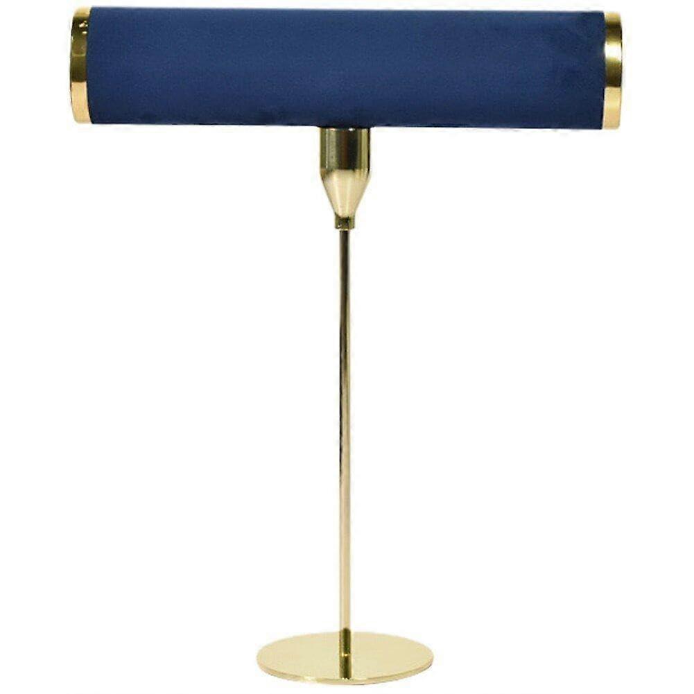 Armband holder, watch holder, velvet bracelet display stand, Tbar display holder for jewelry, bracelet watch display for countertop, tabletop, blue