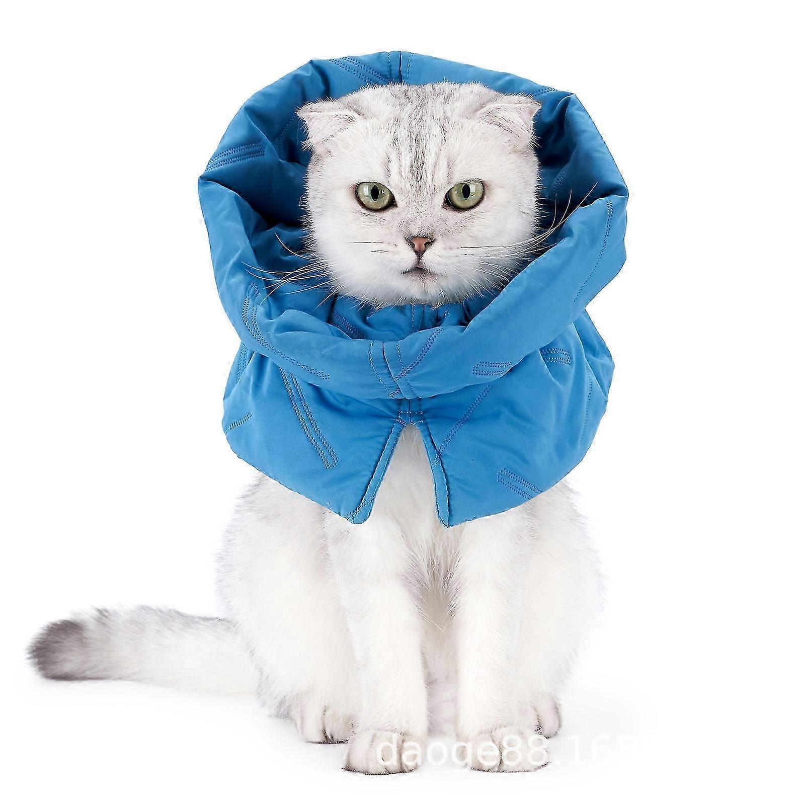Cat Recovery Collar, Soft Adjustable Lightweight Fasteners Collars for Cats Kittens Puppies, After Surgery Stop Licking and Daily Use
