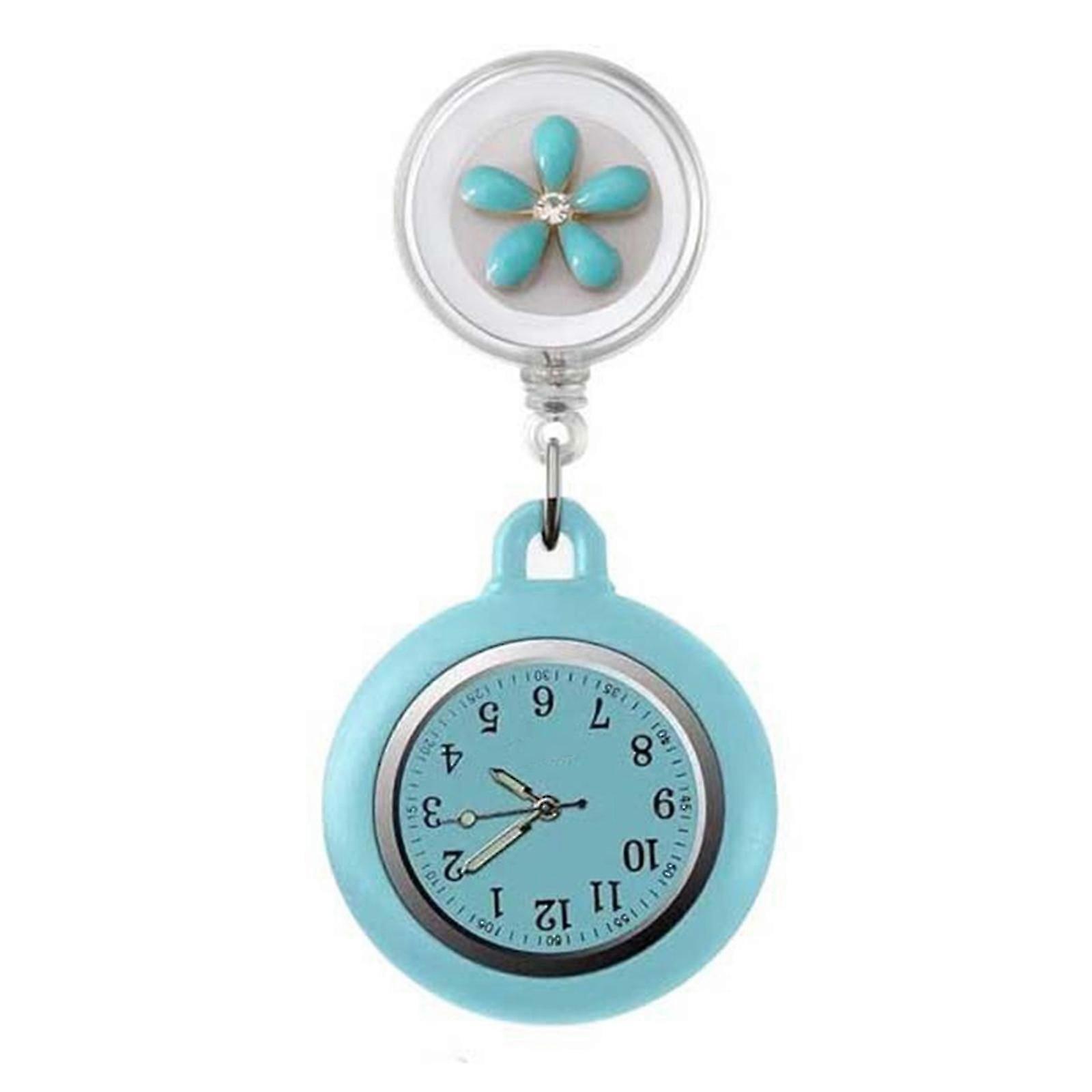 Easy Read Nurse Watch with Retractable Clip and Silicone Cover for Healthcare Workers