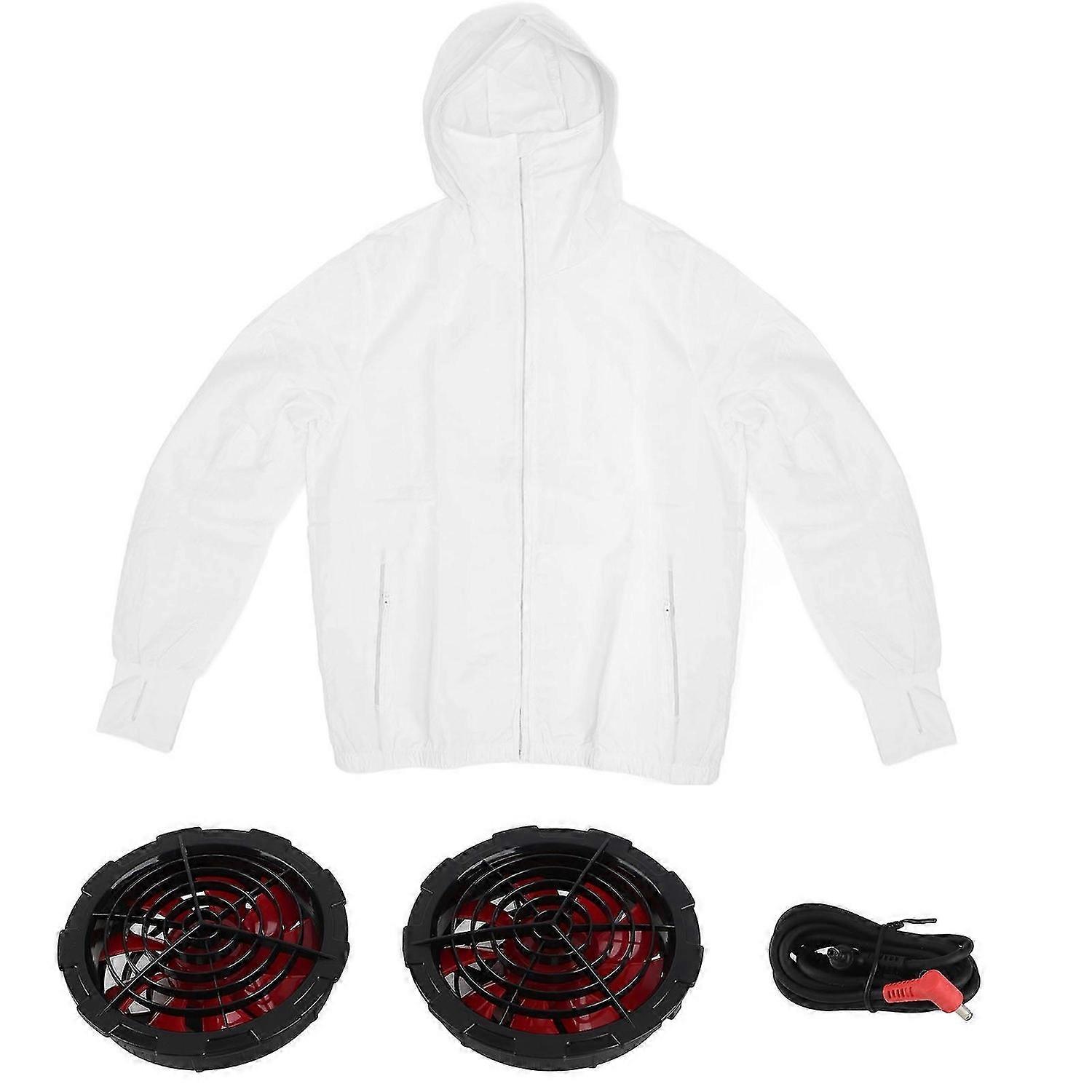 Air Conditioned Clothes 2 Cooling Fan 3 Gear Speed Thin Breathable USB Powered Cooling Jacket for Men 12V L