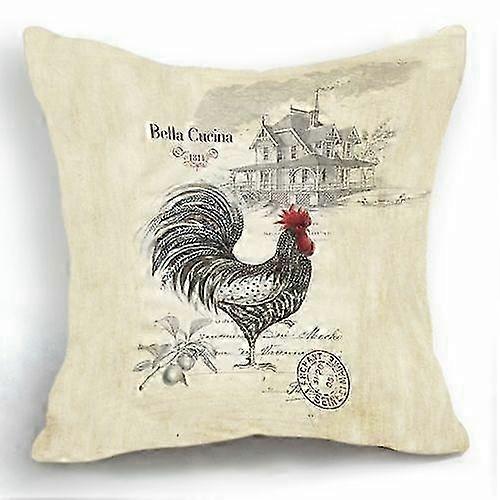 Capa de almofada estilo retrô com design de fazenda de frutas de morango para decoração de casa