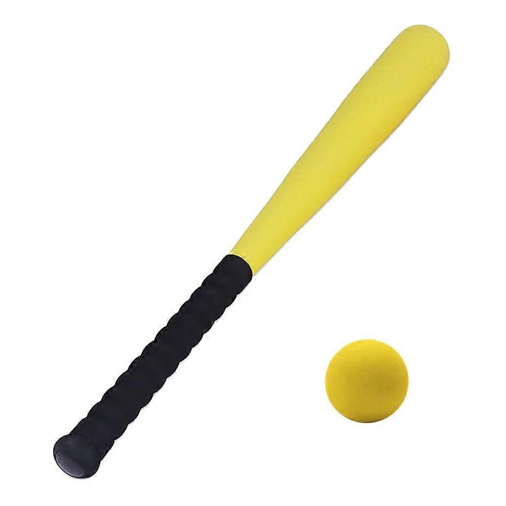 Baseball Bat Ball Set 64cm Fun Games Kids Baseball Bat for Adults and Children Lightweight Baseball Bat with Training Ball Yellow