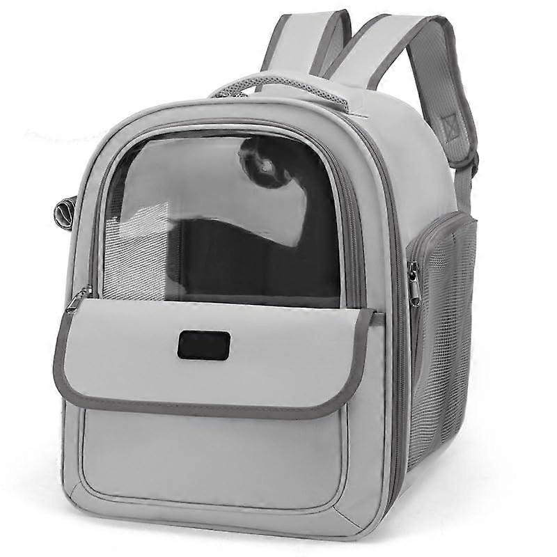 Portable Cat Carrier Backpack Breathable Travel Bag Lightweight Pet Carrier Backpack Front Pocket For Small And Medium Cats Puppy Gray