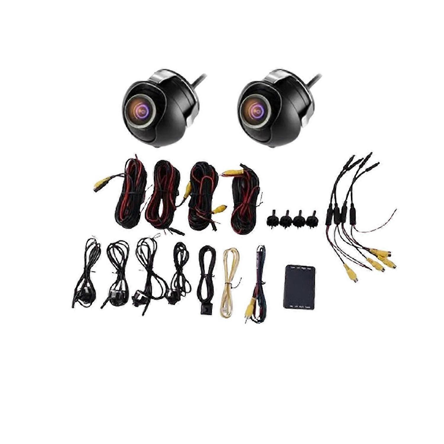 360 Degree Car Parking Panoramic View Rearview 4 Way Camera Control Box System