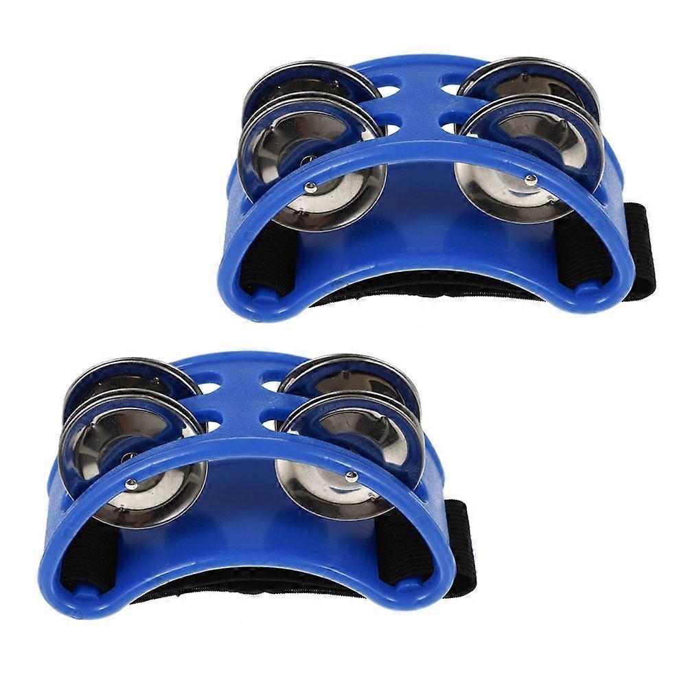 2pcs Foot Tambourines Percussion Instrument for Music Education, Parties & Class Activities – Create a Cheerful Atmosphere with Rhythm Bells