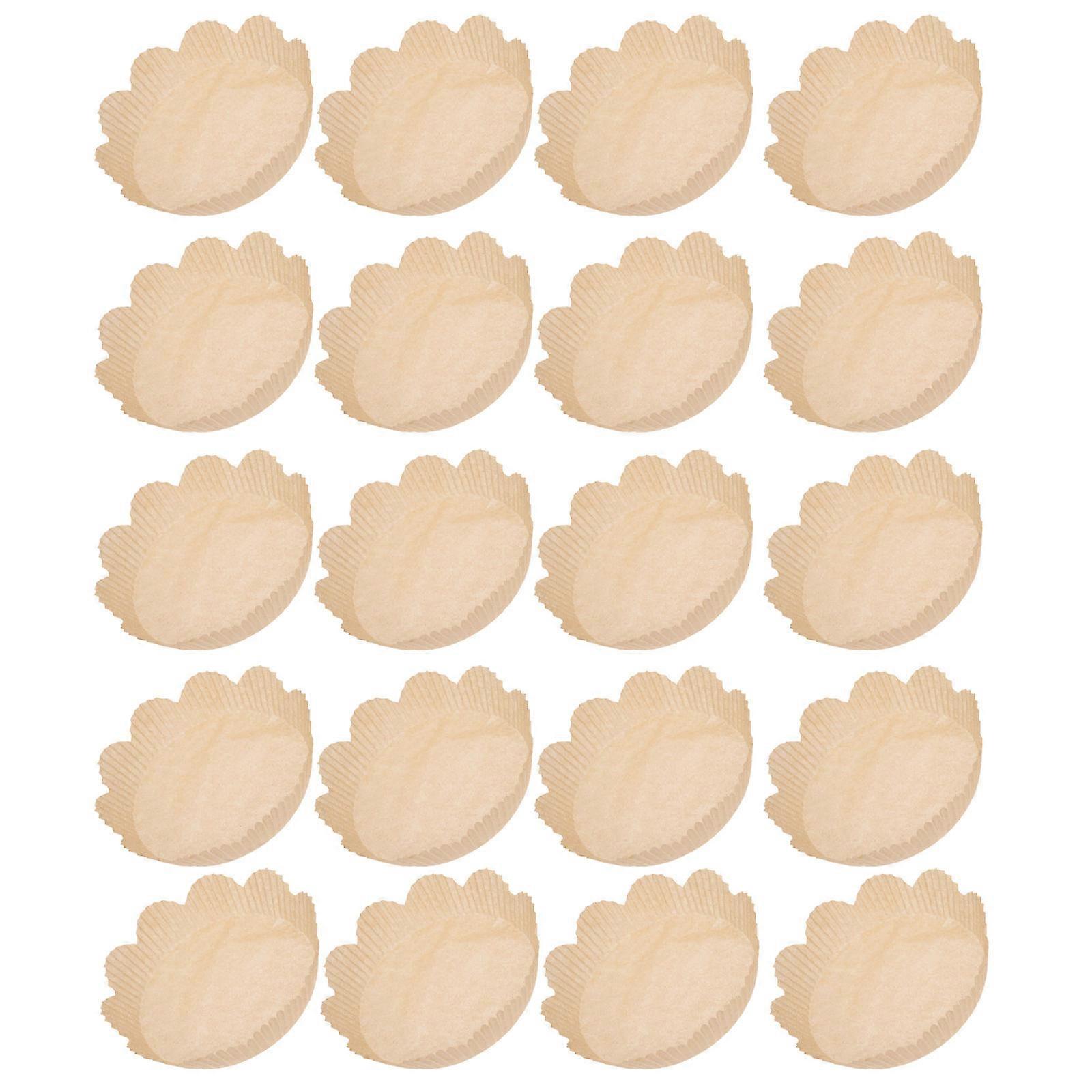 Disposable Paper Liner Air Fryer Round Liners Heat Resistance Non-Stick Silicon Paper 50Pcs