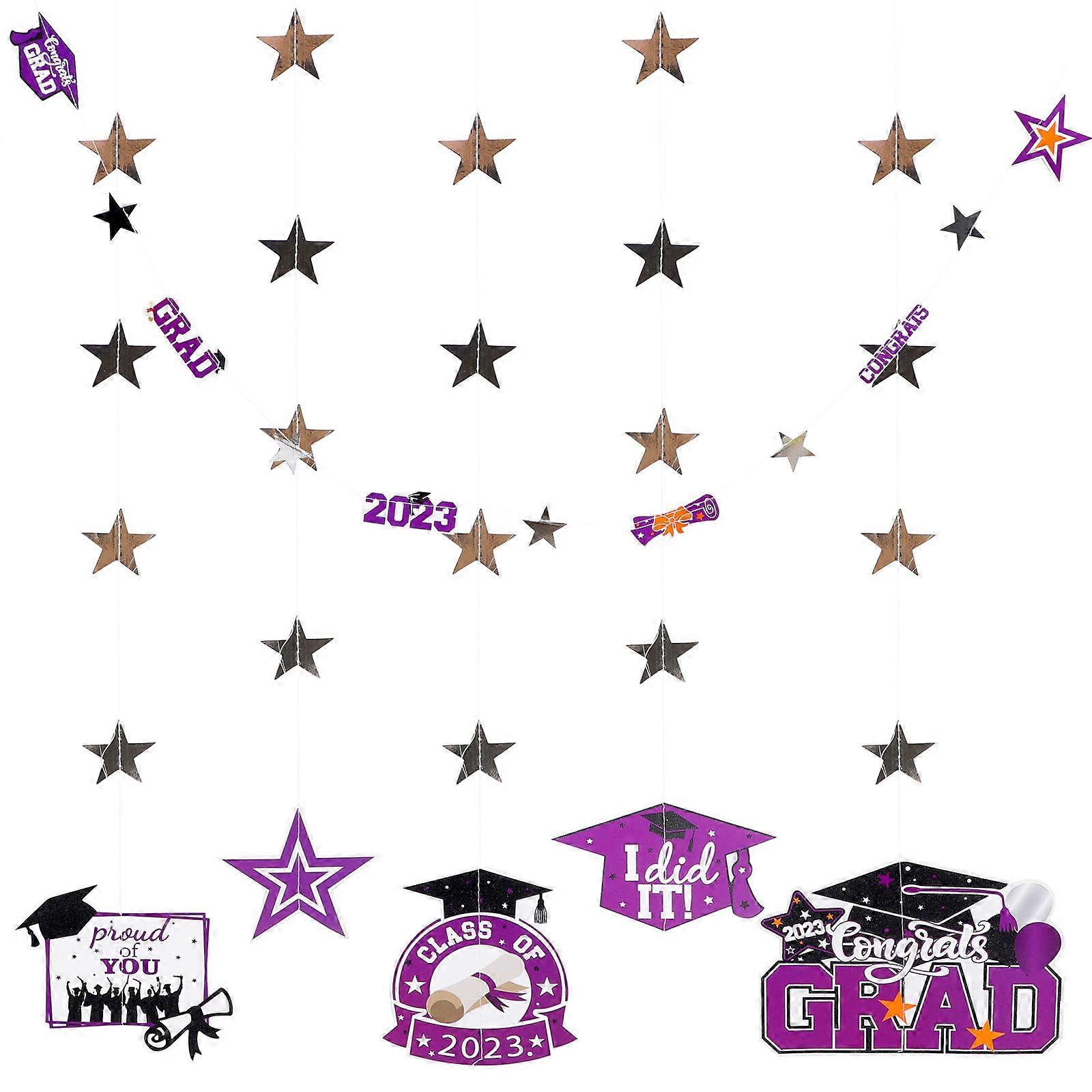 Graduation Backdrop Banner Congrats Grad Decorations Shape Graduation Theme Design 1 Set