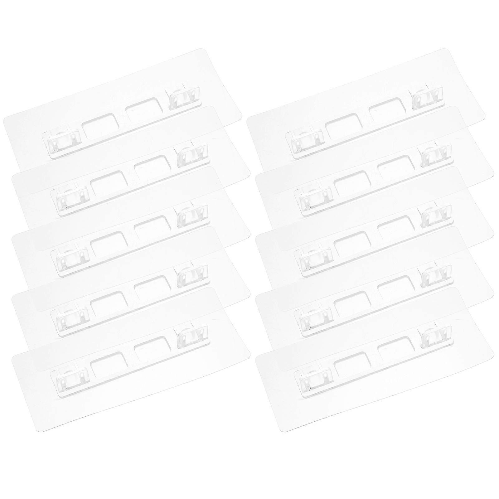 Heavy Duty Shelf Bracket Shelving Brackets For Walls Adhesive Fixing Closets Transparent 12Set