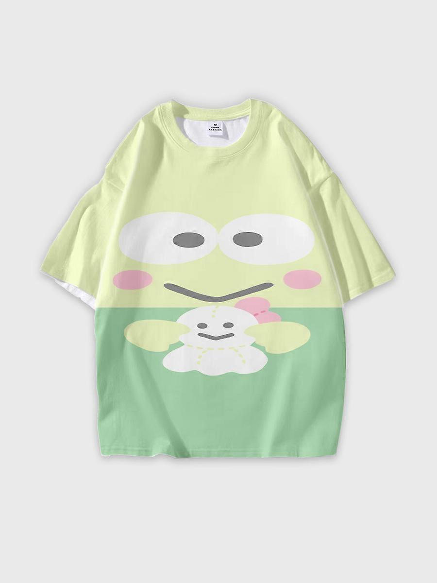 T-shirt round neck Pattern loose short sleeve JW747