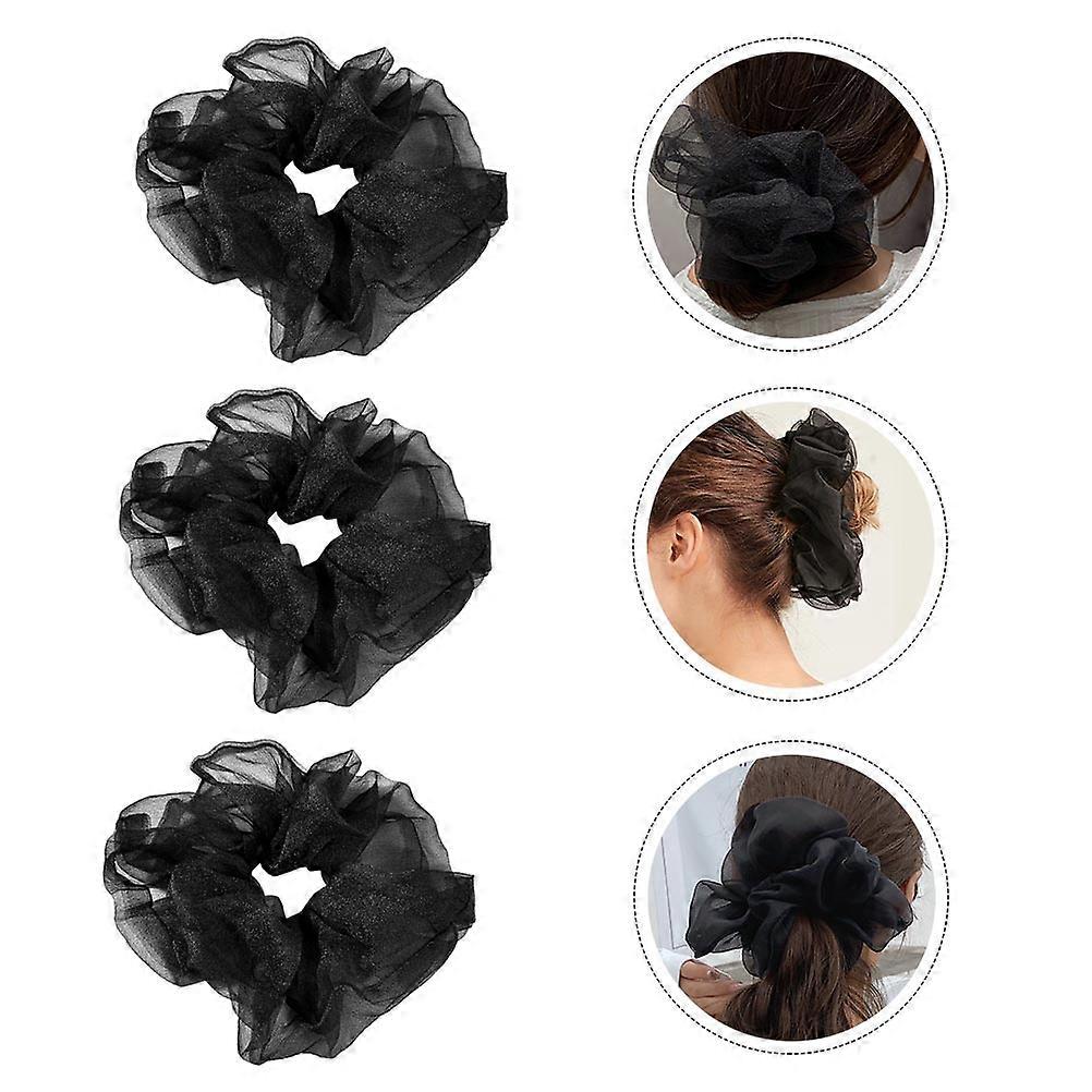 Here's a polished and professional product description based on your input:

 

**3pcs Retro Hair Scrunchies Stretchy Elastic Hair Ties for