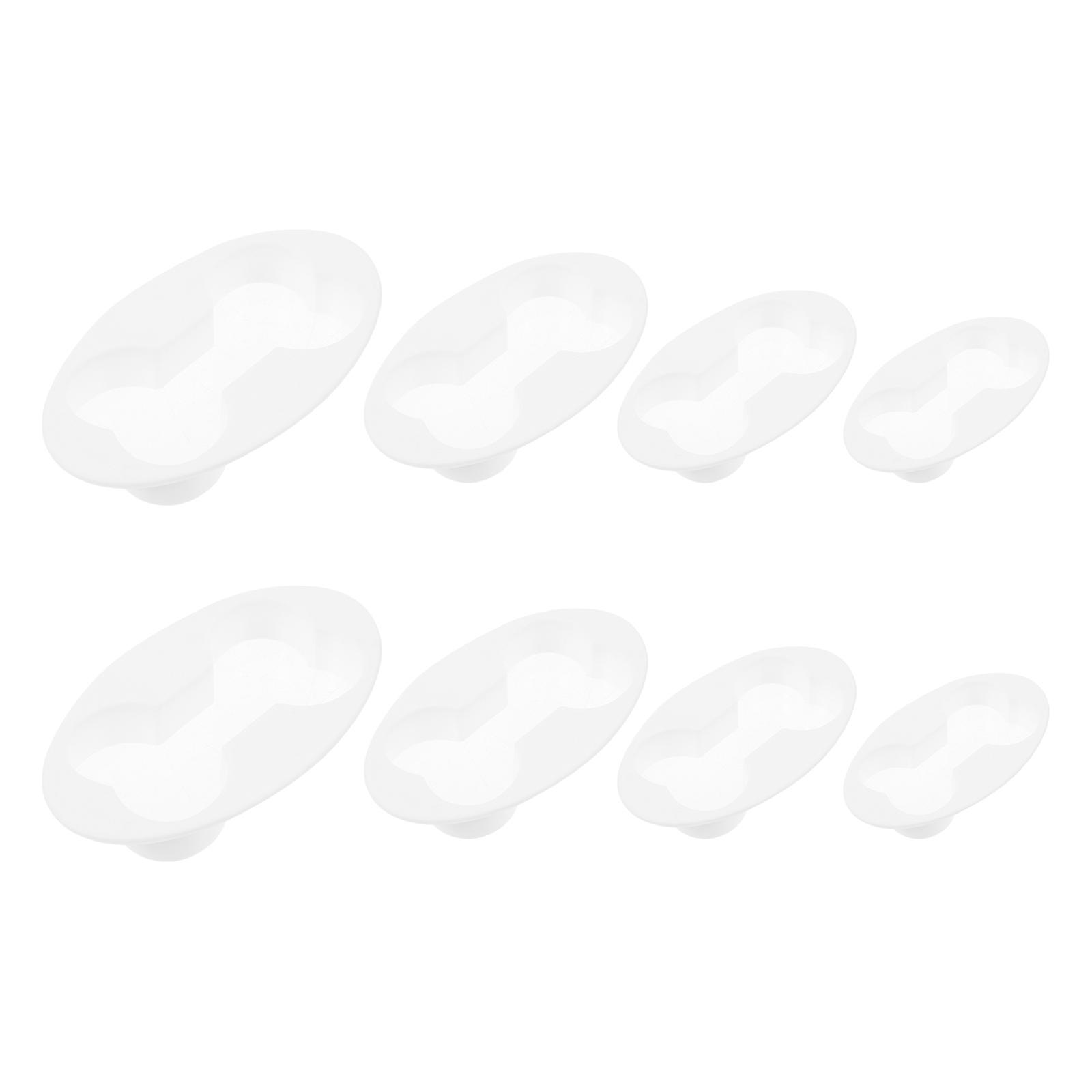 a polished product description based on your input:

 

**8pcs Dog Shape Plastic Biscuit Cutters – Cookie Baking Moulds for Fondant, Mousse & Sugar