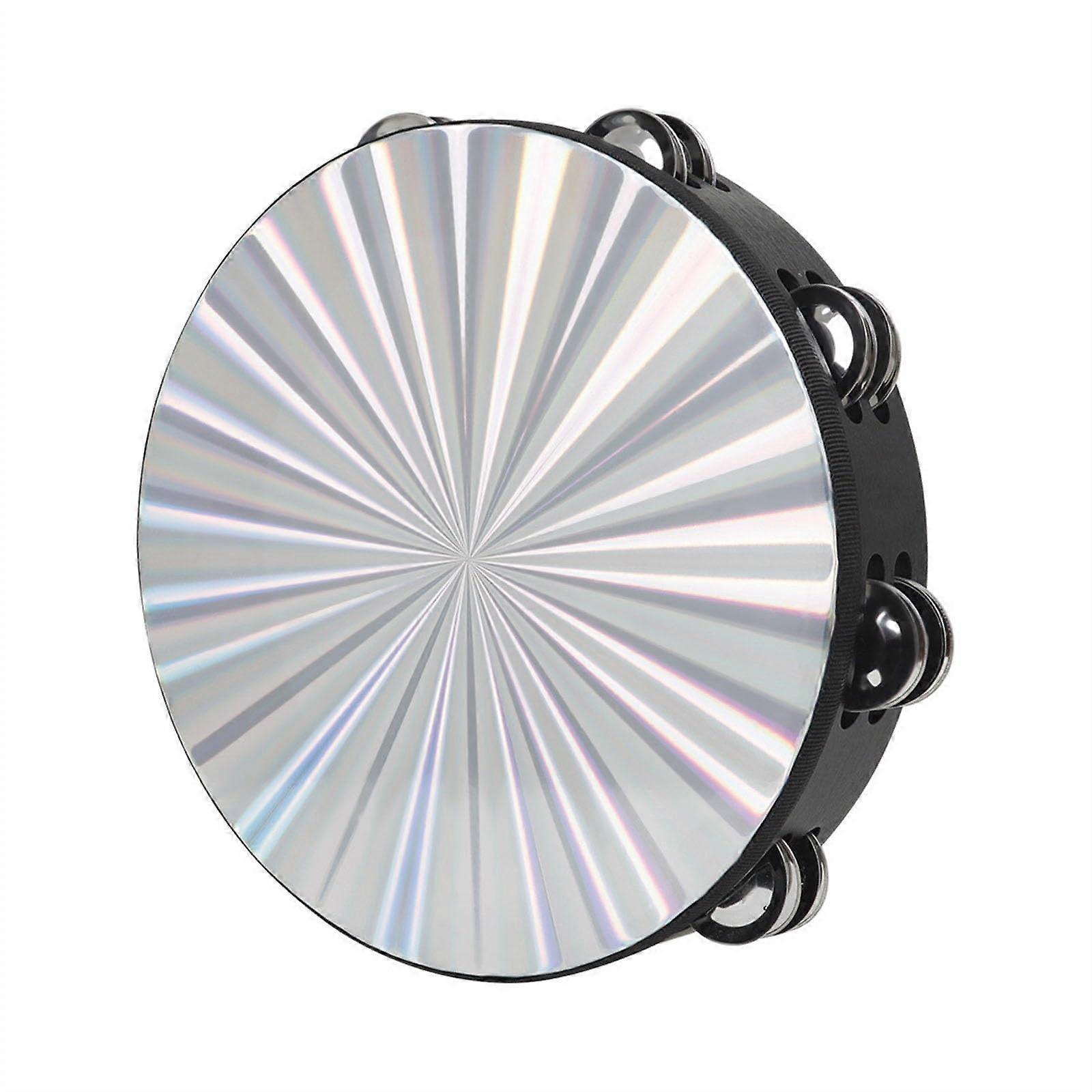 Tambourine Black Two-Row Large Professional For Adults And Kids