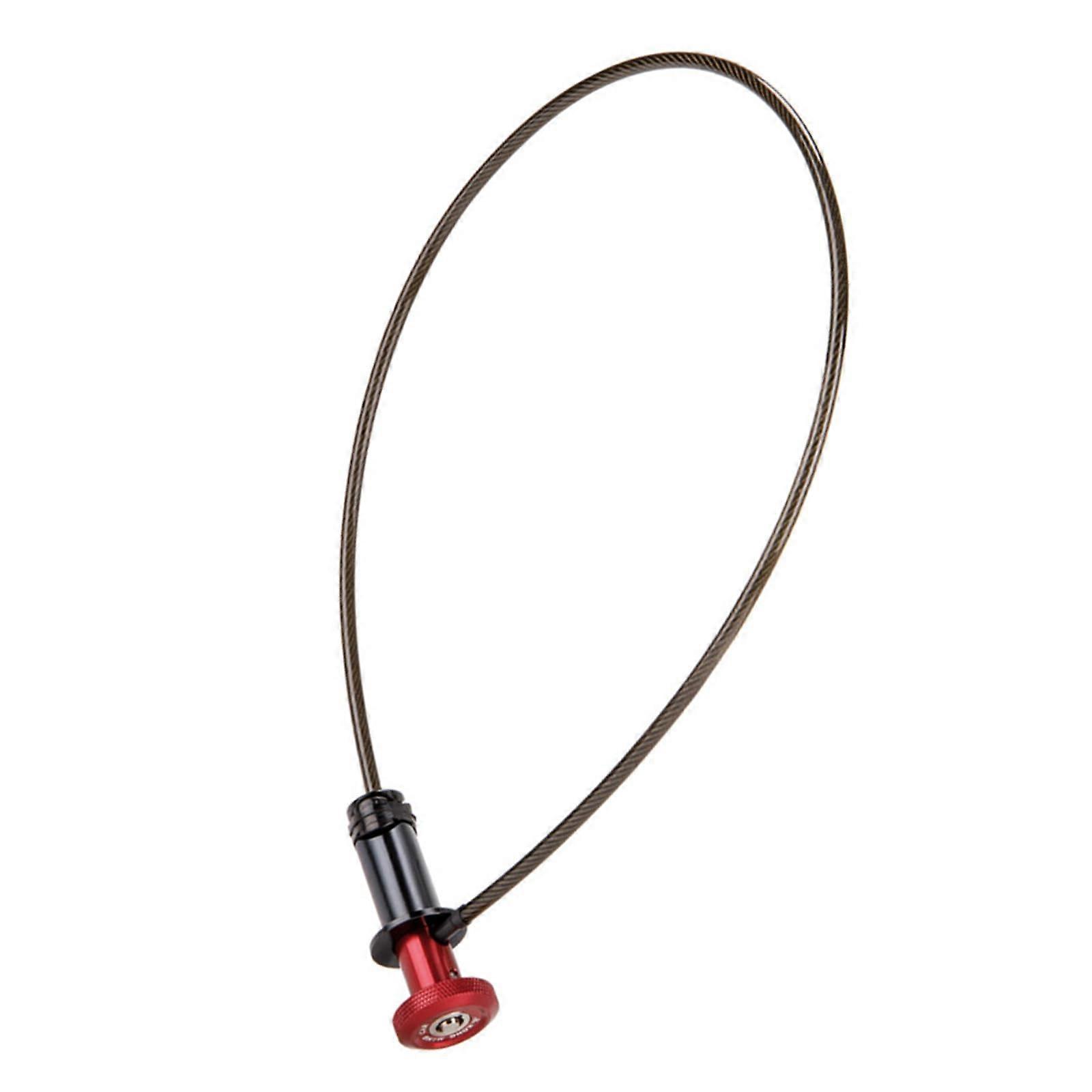 Bicycle Security Cable Lock, Aluminum Alloy, Keyed Lock, For Bikes And Helmets, Robust Red