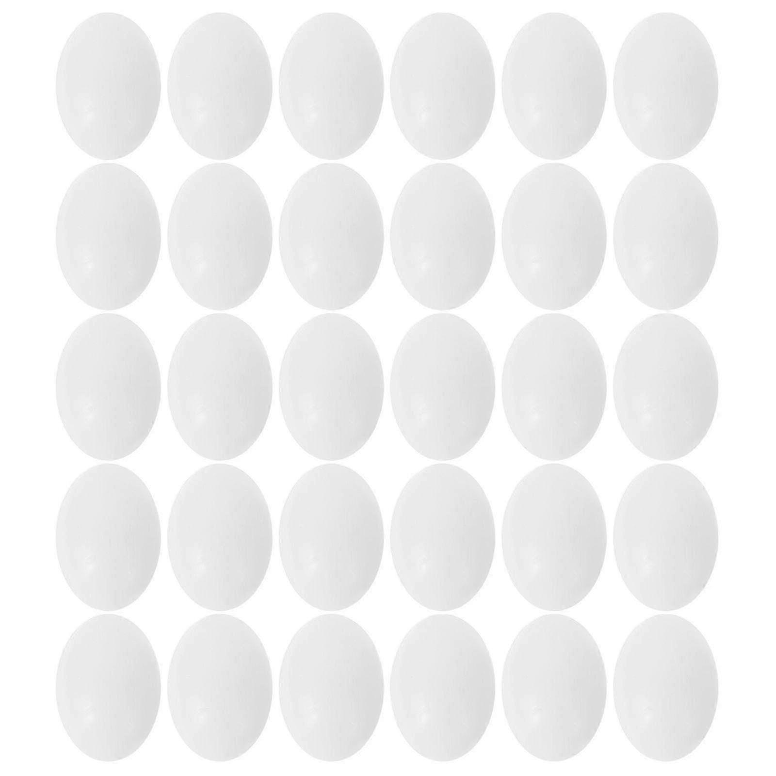 2025 30Pcs Solid Plastic Pigeon Eggs for Tricking Birds to Stop Laying Eggs
