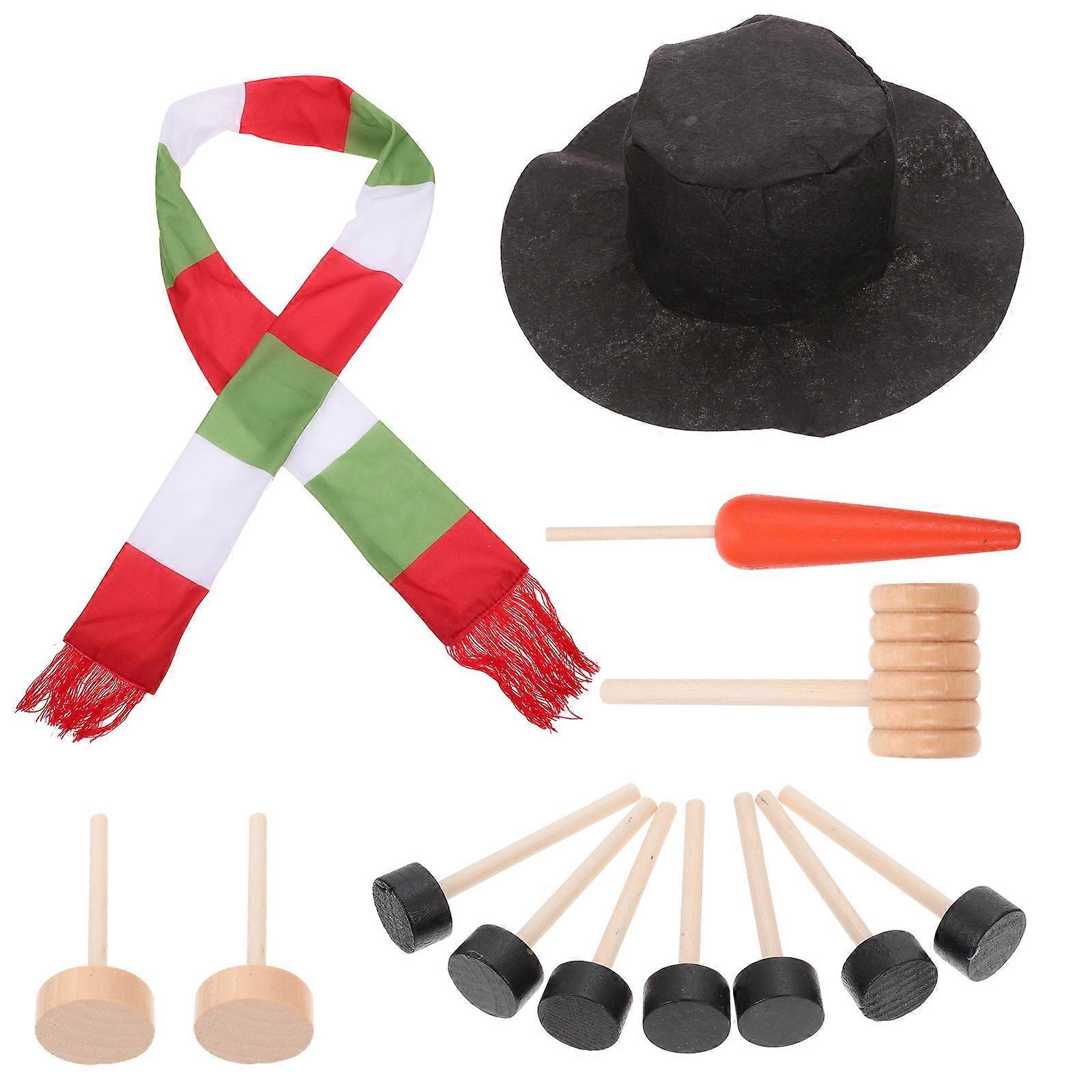 Snowman Decoration Kit with Cloth Accessories for Kids and Adults to Make DIY Decor Reusable 1 Set