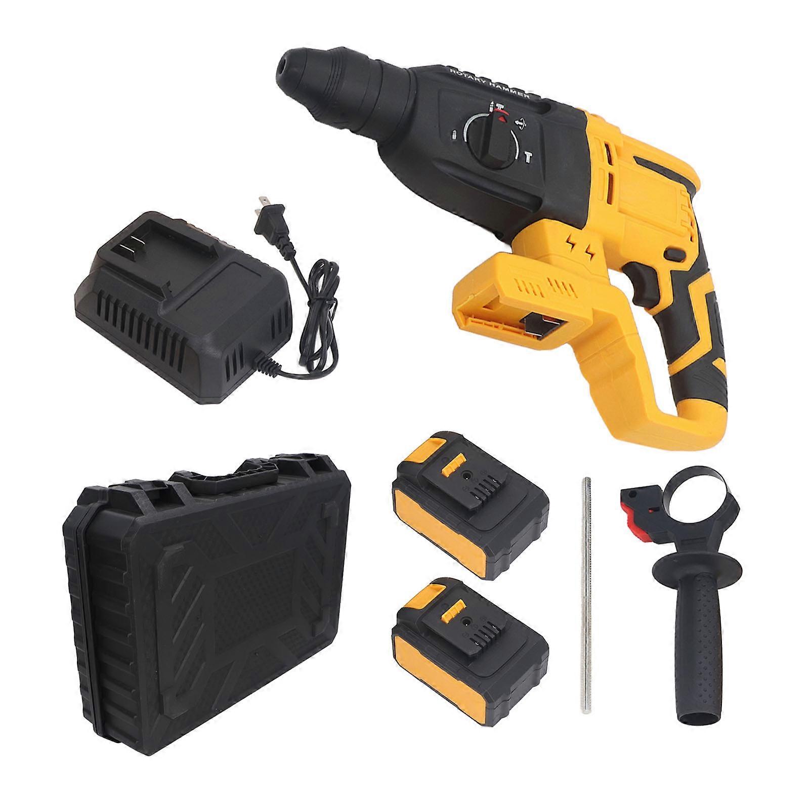 Rotary Hammer Drill 900RPM 21V Battery Powered Brushless Rotary Hammer Drill for Concrete Work 100‑240VAC US