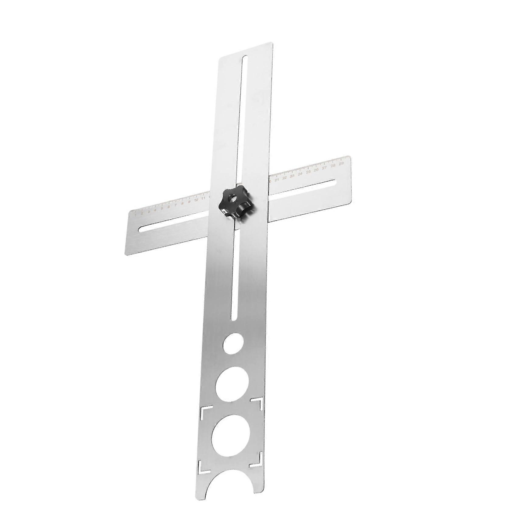 Adjustable Tile Hole Finder Tool for Precise Drilling in Ceramic and Marble, Multifunctional Measuring Range Accessory