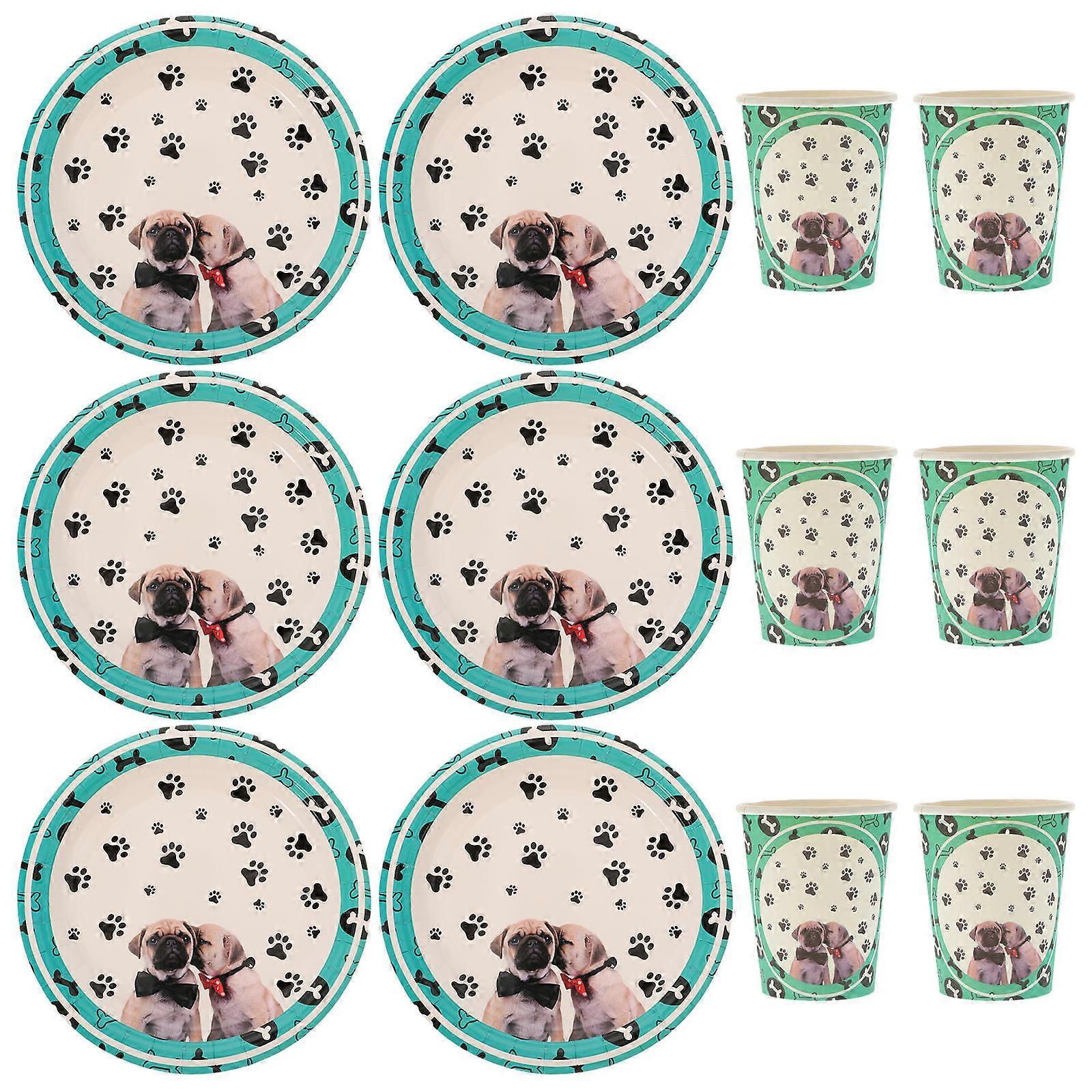 Paper And Cups Set For Theme Party Elegant Dining Experience 32Pcs