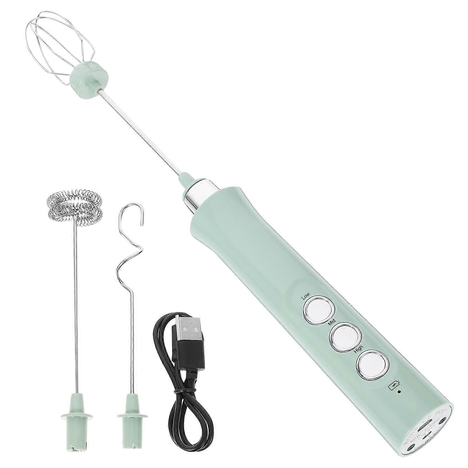 Rechargeable Frother Handheld Mini Electric Whisk for Coffee and Frothy Milk Portable ABS