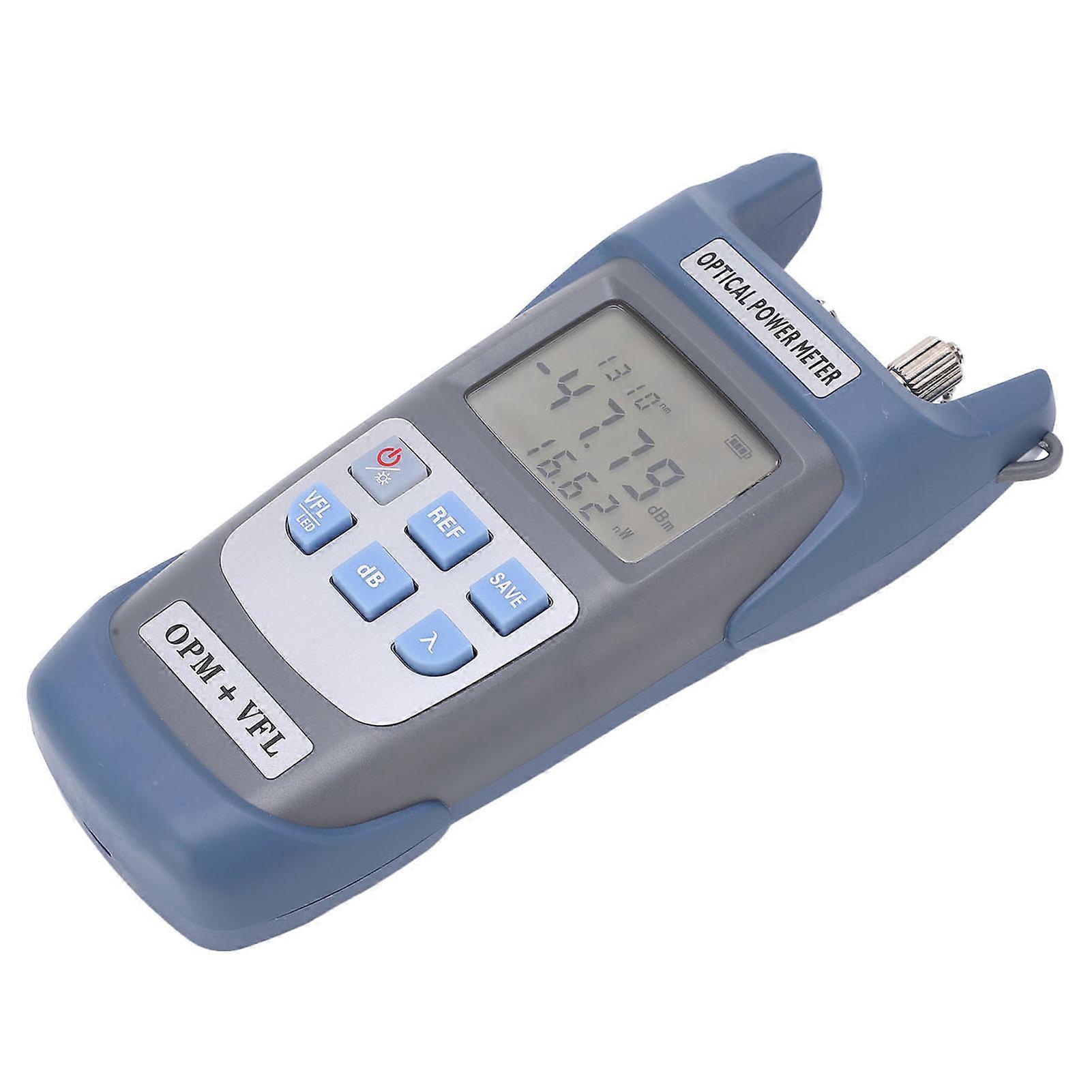 Optical Power Meter Calibration Function Fast Accurate Fiber Cable Detector with LED Light 30KM 30MW ‑70 to +10dbm 