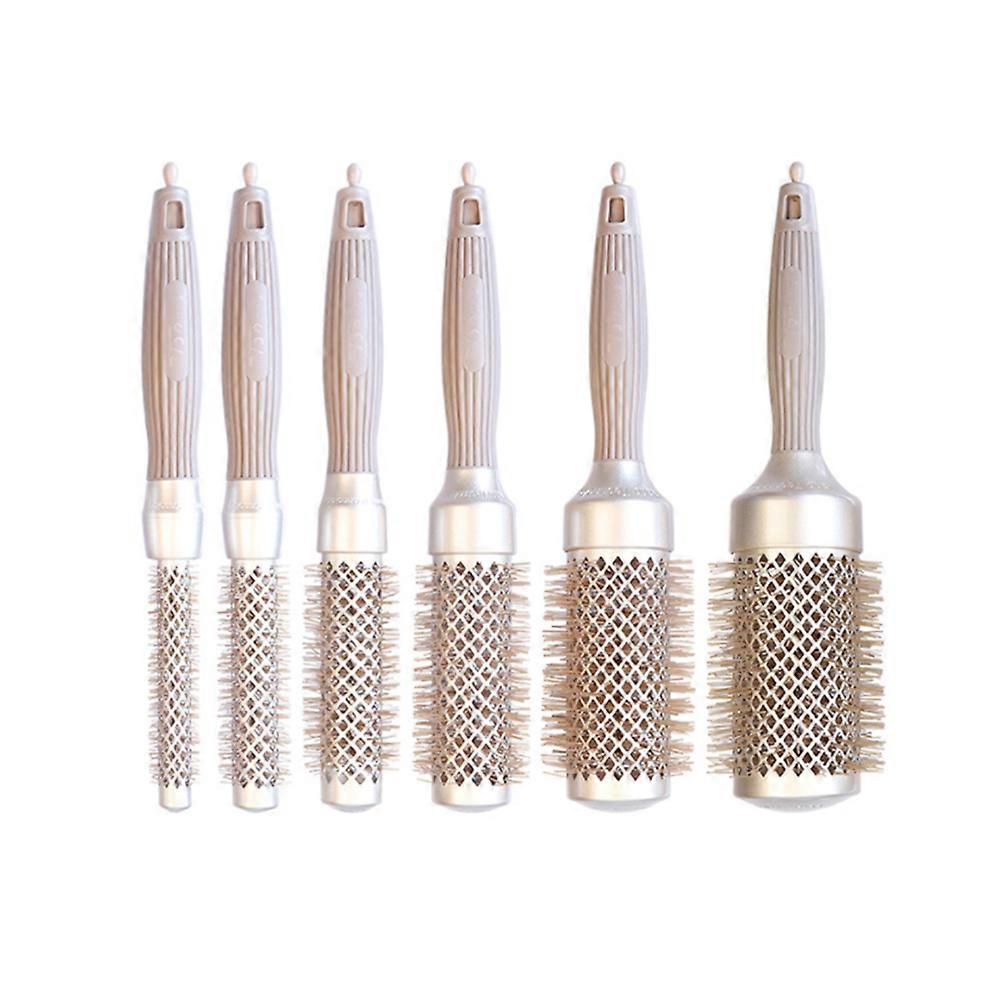 Curling Iron Brush Hair Curling Comb Multi Purpose Roller Comb For Home Use Aluminium 1Set