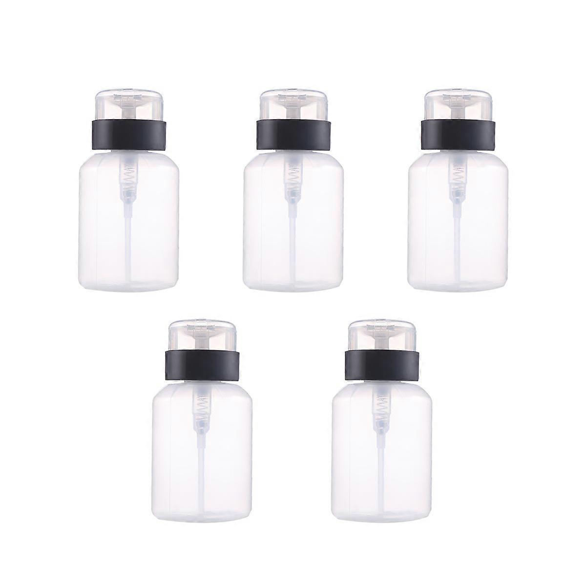 Travel Size Pump Bottle 210ml 5Pcs Subpackage Storage Bottle Liquid Dispensing Durable PP Material Cosmetics Home Use