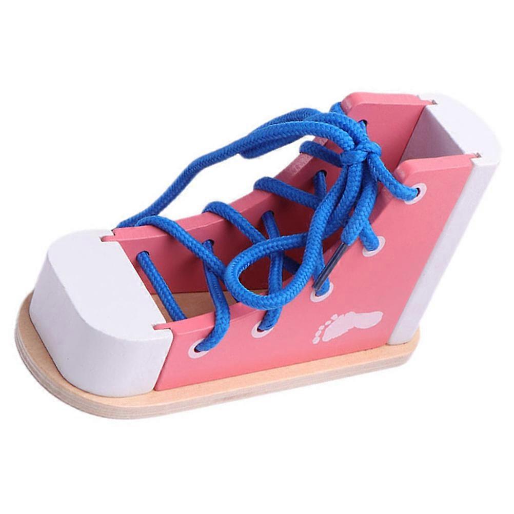 Tie-up Shoes Toy Kid Development Hand-Eye Coordination Toddlers 15.00X8.50X5.00CM Encourage Independence 1Pack