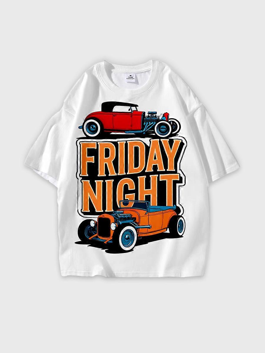 T-shirt round neck Pattern loose short sleeve N189