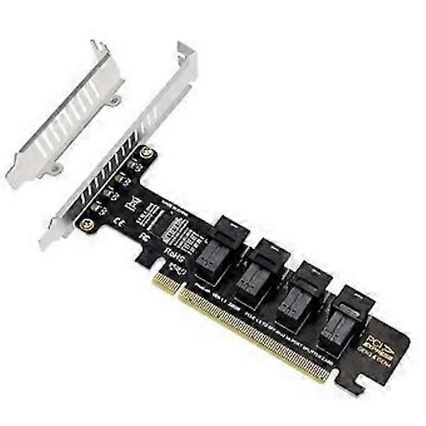 NGFF PCI-E 16X to 4 Ports U.2 Split Expansion Card SFF-8643 NVME PCIE Adapter