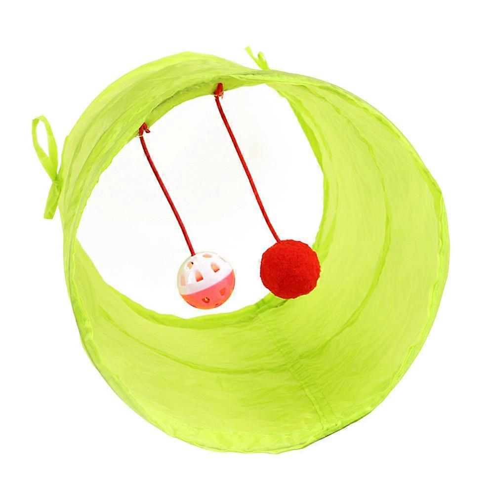 Yellow Cat Tunnel Toy Foldable Design for Interactive Play