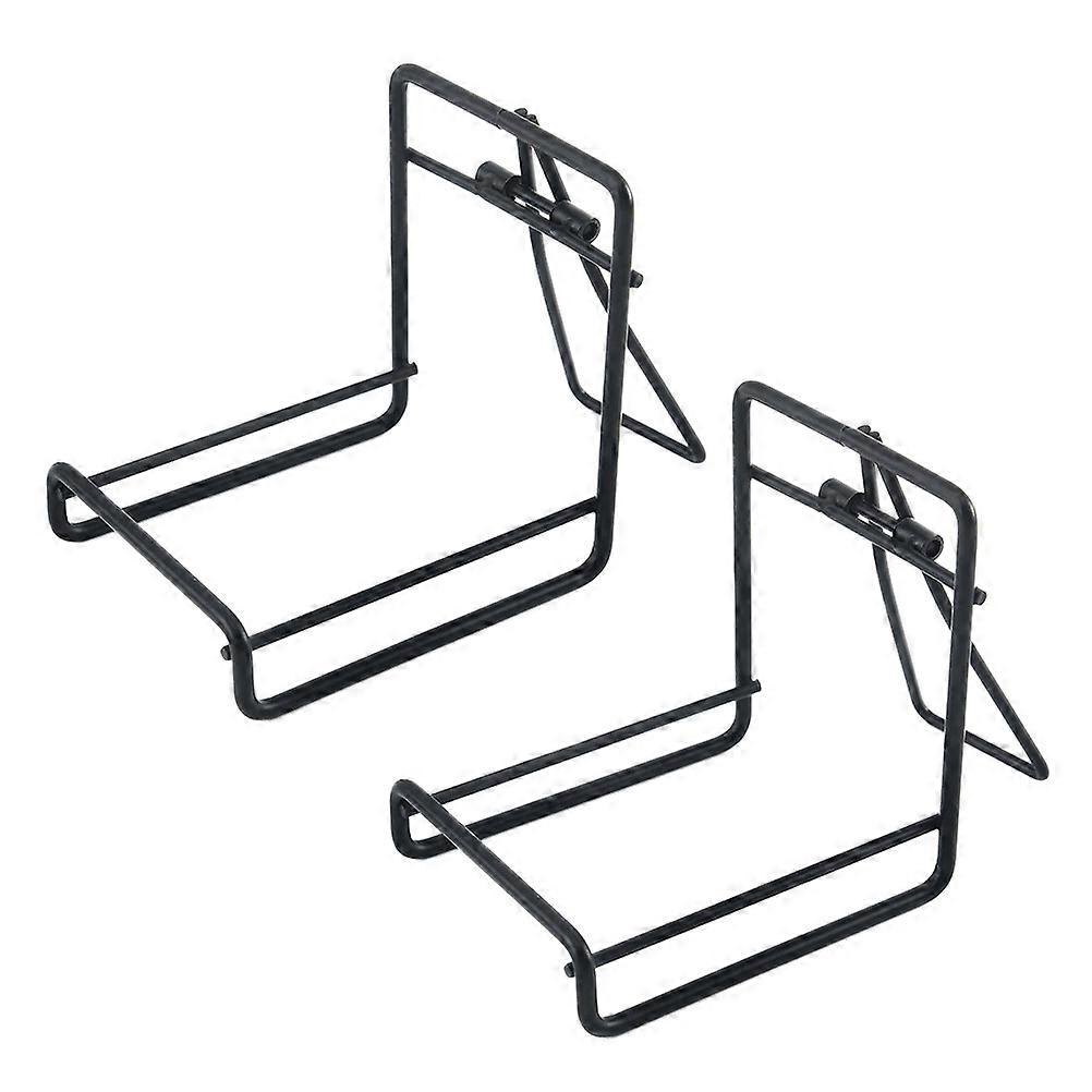 Black Iron Coaster Holder for Kitchen Use and Space-Saving 2pcs