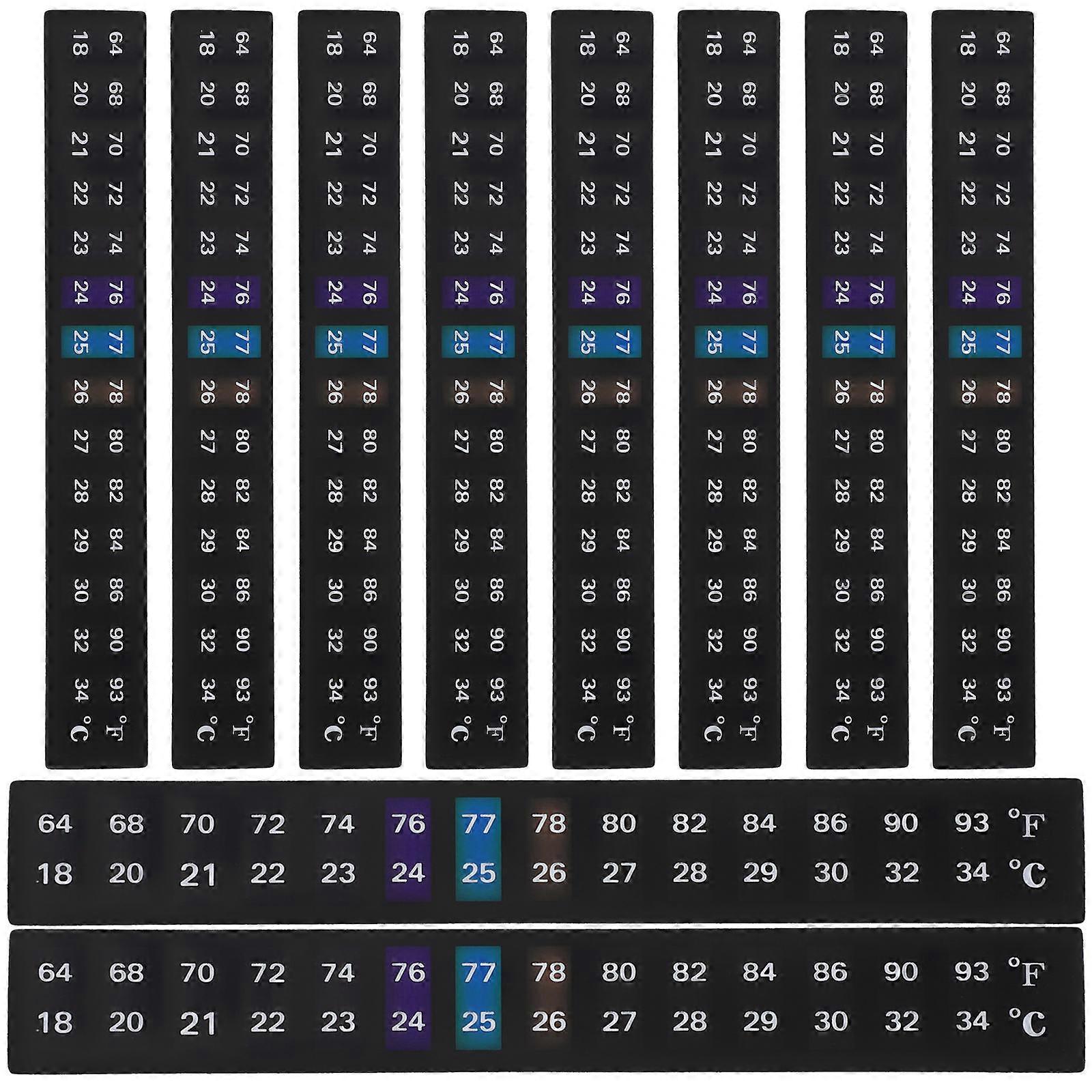 10pcs Aquarium Thermometer Sticker 18 34 Celsius Stick On Thermometer Strip