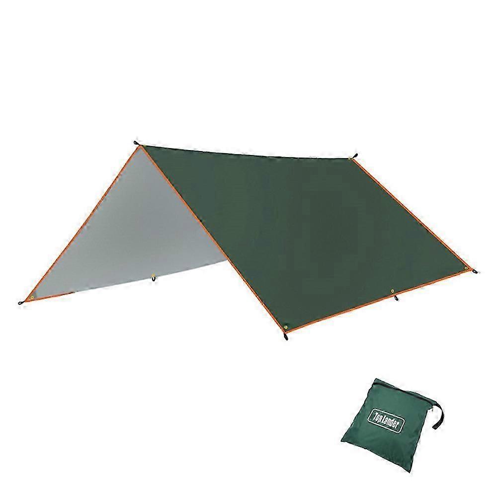 アウトドアトラベルエッセンシャル、軽量マルチユースレインフライ、キャンプ用ポータブルシェルターなど、3 * 4M、100%防水、耐風性、耐摩耗性