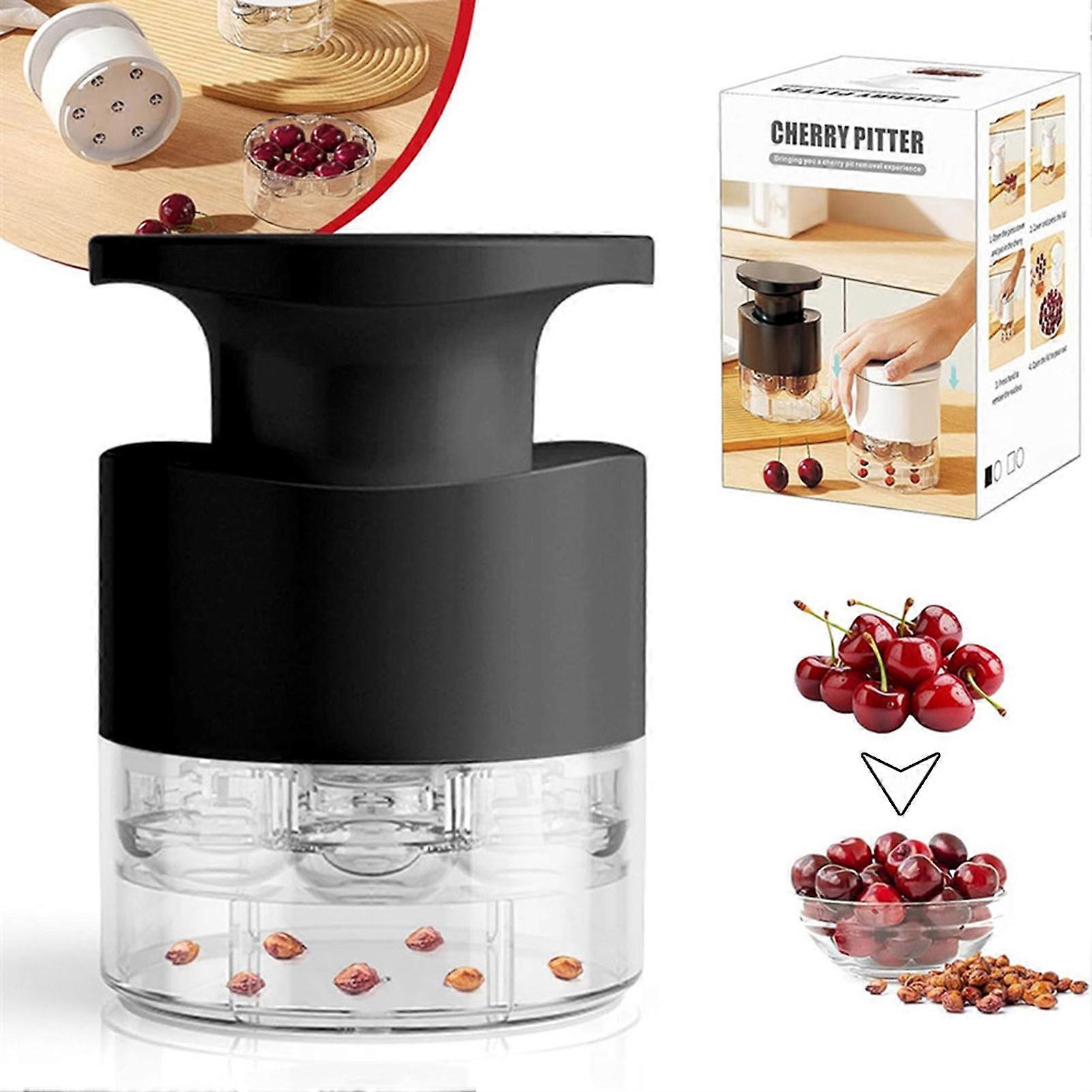 7-Hole Cherry Pitter Quick Push Pull Multiple Cherries Seed Remover Tool, Multi-Function Cherry Core Remover