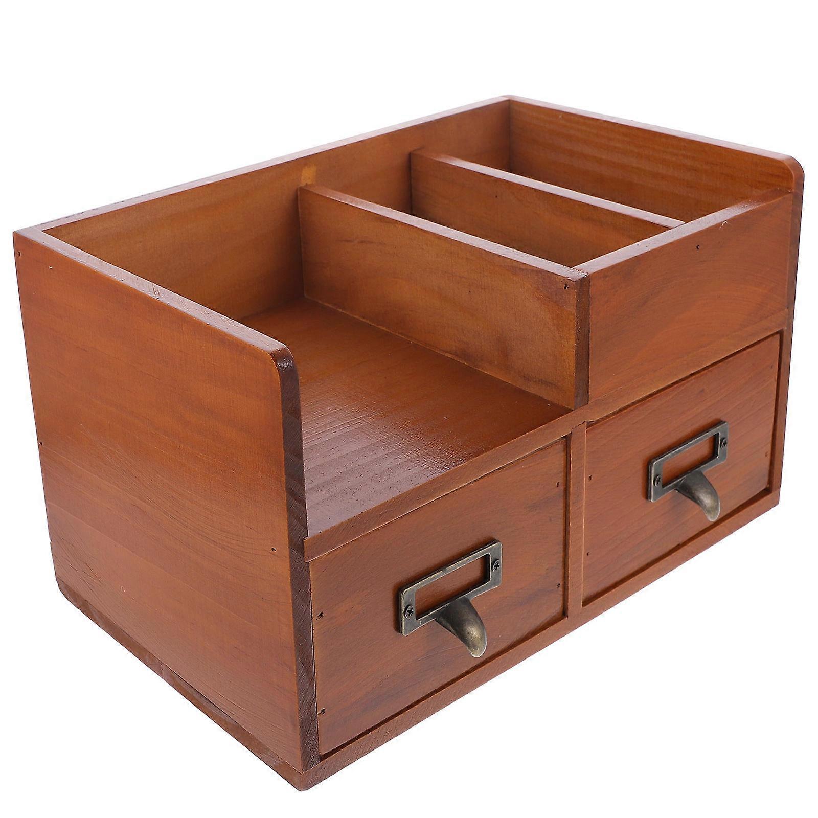 Makeup Storage Drawers Organizer For Women Dressing Table Accessories Rectangular Open Structure 1Pack