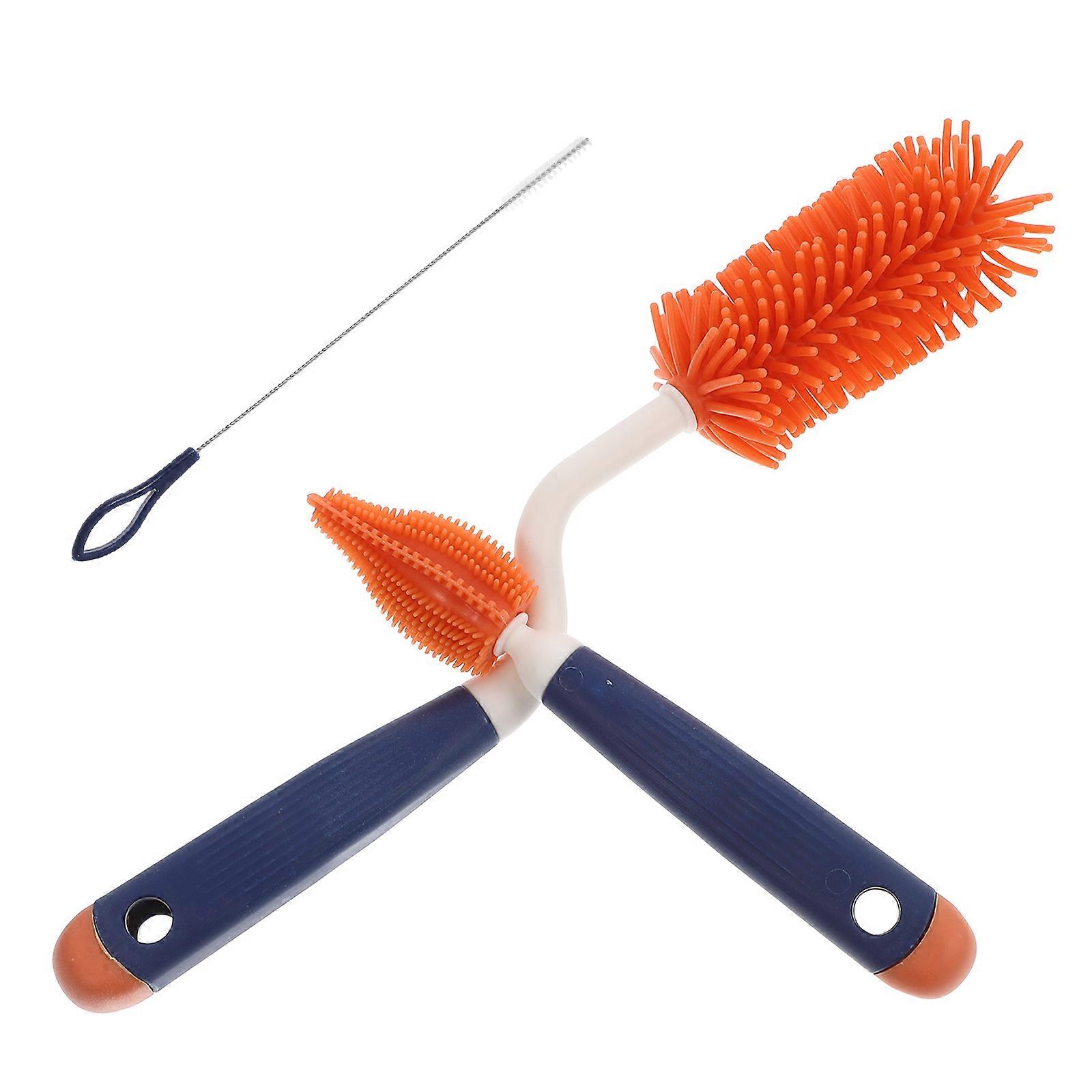 1 Set Silicone Baby Bottle Brush and Pacifier Straw Cleaning Tool