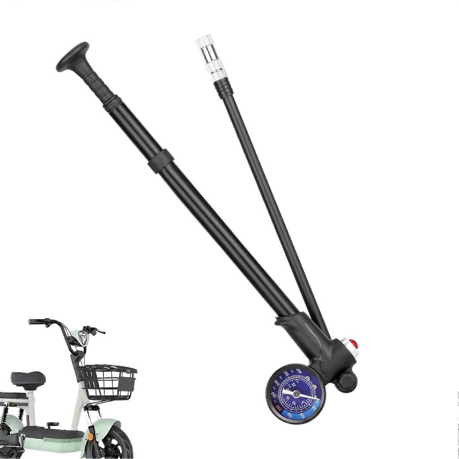 Bicycle Pump with Pressure Gauge, Portable 400 PSI Tyre Pump For Bicycles And Basketballs