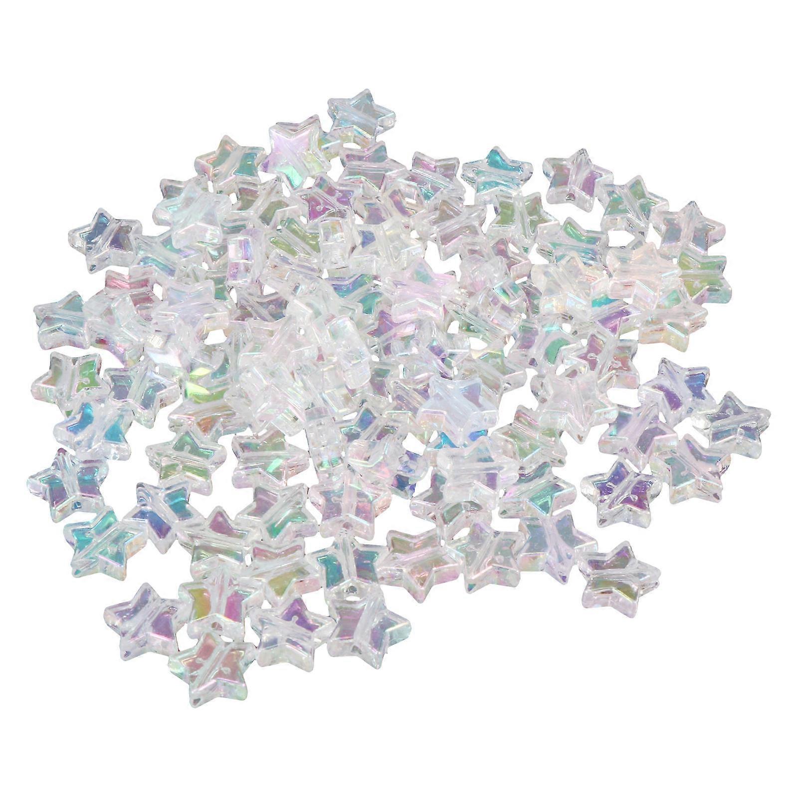 Acrylic Spacer Beads About 400Pcs Assorted Color DIY Craft Five-Pointed Star Shape Ideal For Jewelry Making