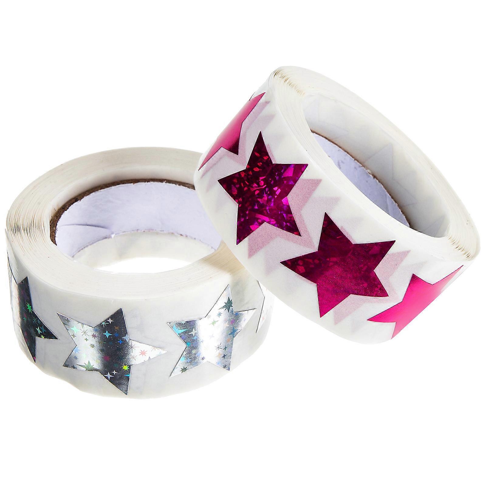 Reward Star Shaped Stickers For Teachers And Children 2.5X2.5Cm Self Adhesive Decoration 2 Rolls